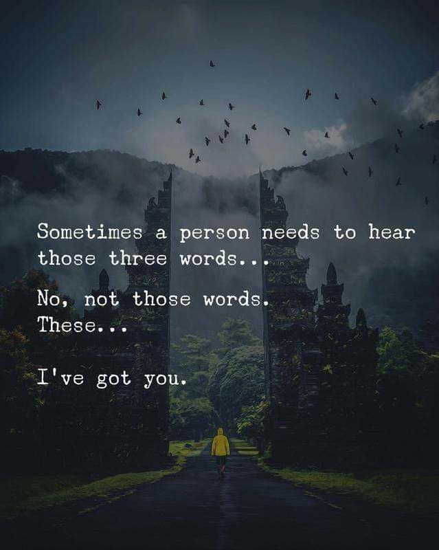 a dark road with a quote that says sometimes person needs to hear, not, he is, he is